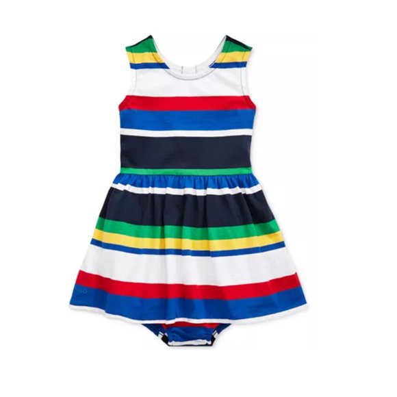 Polo Ralph Lauren Baby Girls Striped Dress 6M - Picture 1 of 2